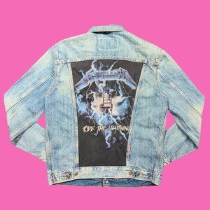 Metallica Upcycled T-Shirt, Levi's Denim Jacket Size M for Men